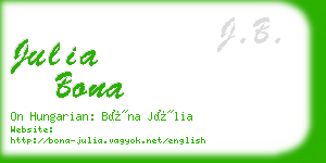 julia bona business card
